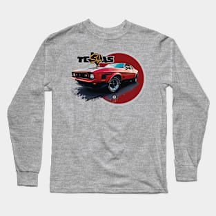 Texas Style Mustang Mach 1 Red Long Sleeve T-Shirt